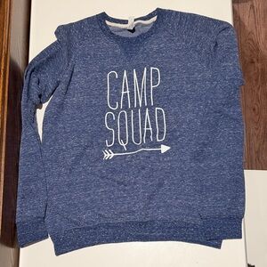Jerzees Heather Blue Camp Squad Sweatshirt